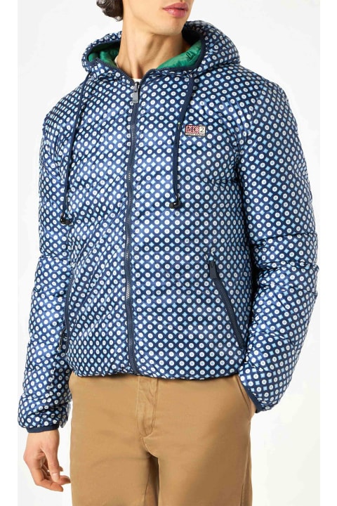 Homeware MC2 Saint Barth Man Double Face Green Down Jacket Courchevel