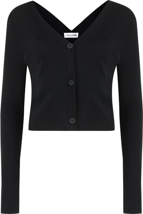 Calvin Klein Sweaters for Women Calvin Klein Ribbed-knit Cardigan