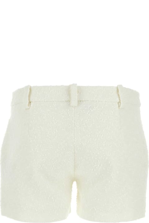 Ami Alexandre Mattiussi Pants & Shorts for Women Ami Alexandre Mattiussi Ivory Bouclã© Shorts