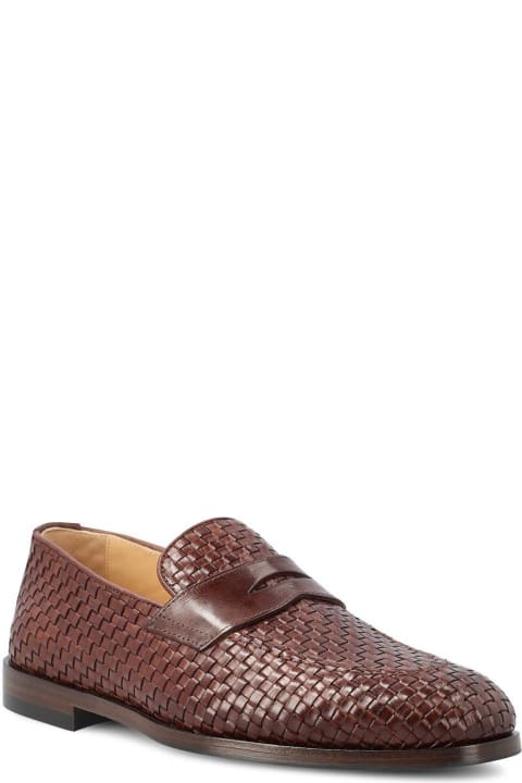 Brunello Cucinelli Loafers & Boat Shoes for Men Brunello Cucinelli Interwoven-designed Slip-on Loafers