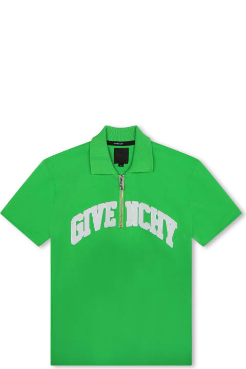 Givenchy for Kids Givenchy Polo Shirt With Embroidery