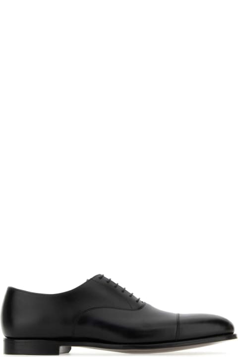 Crockett & Jones Loafers & Boat Shoes for Men Crockett & Jones Black Leather Lonsdale Lace-up Shoes