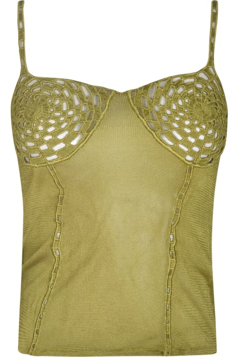 Isa Boulder Topwear for Women Isa Boulder Perforated Cropped Top