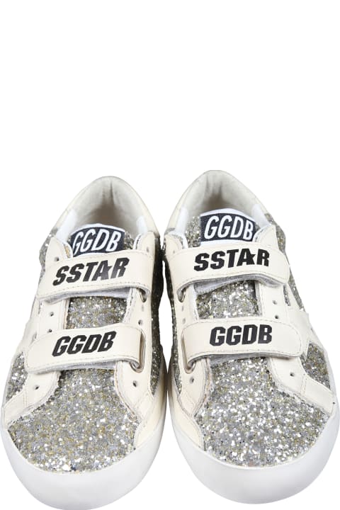 Golden Gooseのガールズ Golden Goose Gold Old School Sneakers For Girl With Star