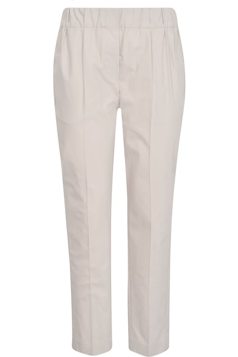 Brunello Cucinelli Pants & Shorts for Women Brunello Cucinelli Elastic Waist Cropped Plain Trousers