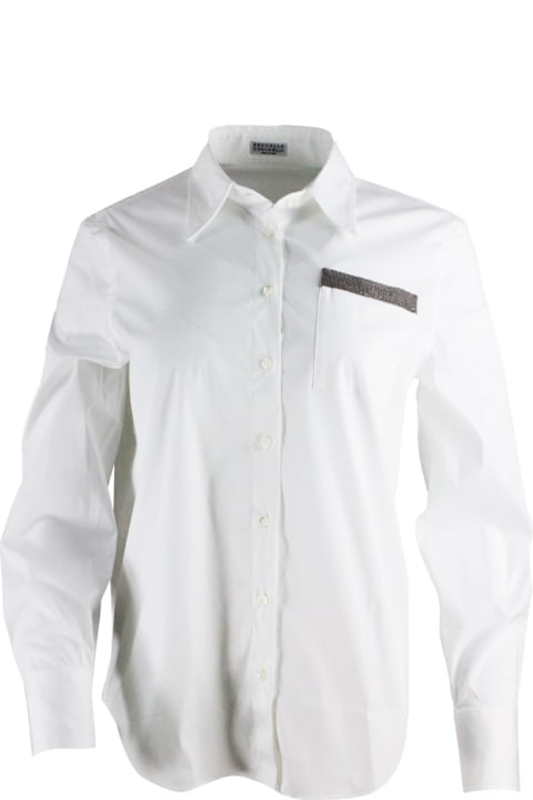 ウィメンズ Brunello Cucinelliのトップス Brunello Cucinelli Long-sleeved Shirt In Strech Poplin