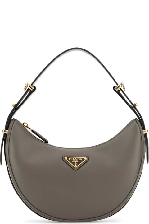 Prada Bags for Women Prada Dark Grey Leather Arquã¨ Handbag