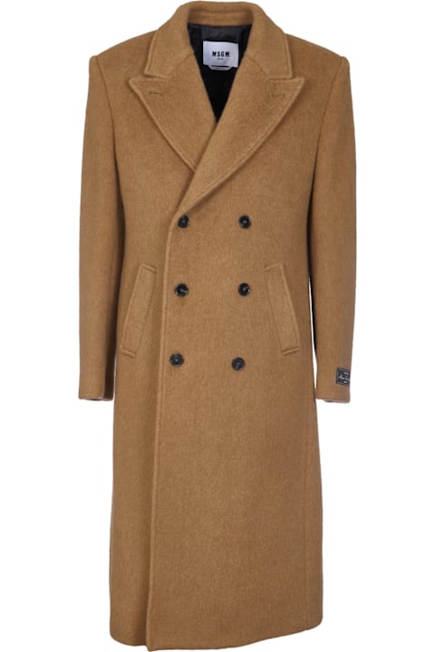 MSGM Coats & Jackets for Men MSGM Rear Slit Double-breasted Long Coat