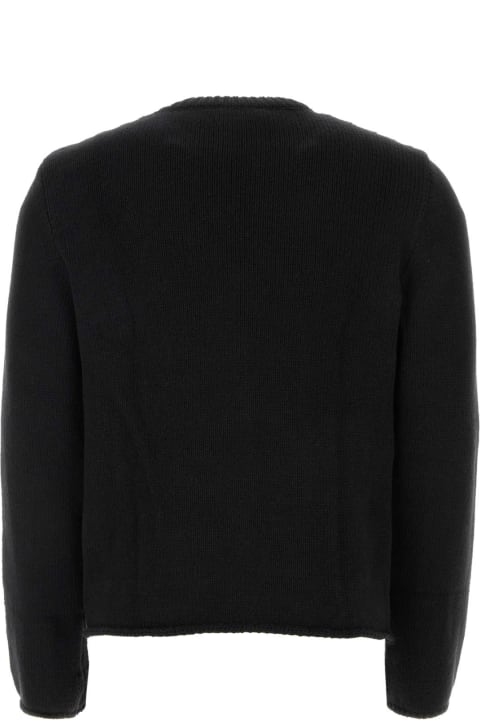 Courrèges Sweaters for Men Courrèges Black Cotton Blend Sweater