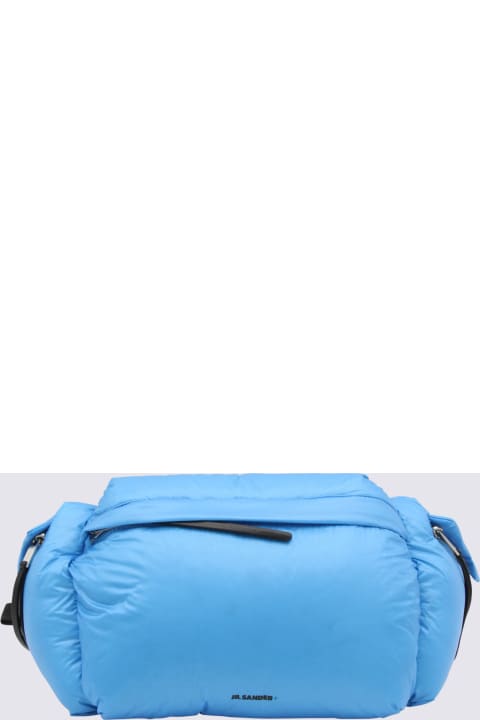 Bags Sale for Men Jil Sander Light Blue And Black Canvas Belt Bag