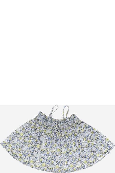 Bonpointのベビーガールズ Bonpoint Cotton Blouse With Floral Pattern