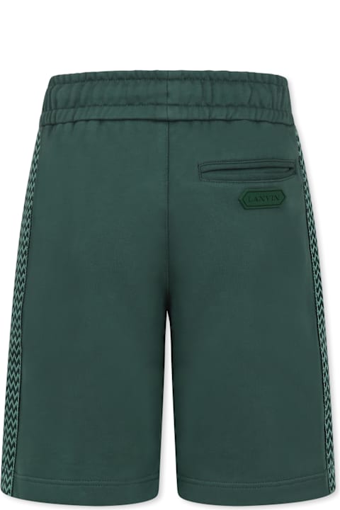 Homeware Lanvin Green Shorts For Boy With Logo