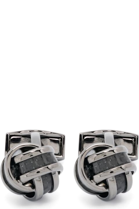 Tateossian Cufflinks for Men Tateossian Cufflinks Node Brass Gun Metal Palladium Carbon Fibre