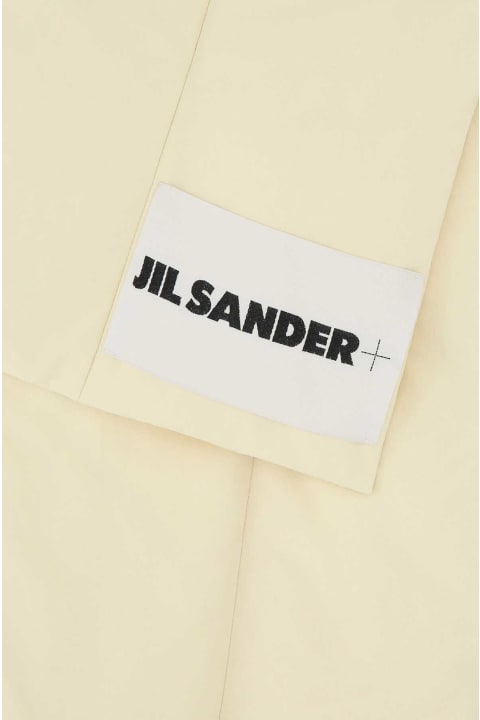 Jil Sander for Women Jil Sander Cream Polyester Scarf