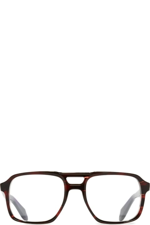 Cutler and Gross for Kids Cutler and Gross Cutler And Gross 1394 14 Striped Brown Havana Glasses