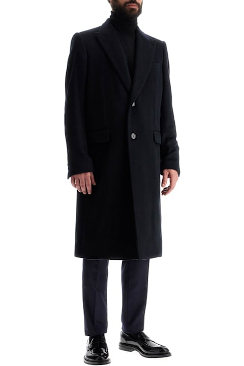 Coats & Jackets for Men Dolce & Gabbana Single-breasted Cashmere Coat