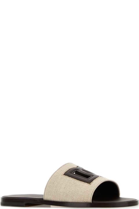 Dolce & Gabbana Two-tone Canvas Slippers