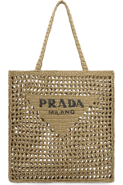 トートバッグ Prada Two-Tone Raffia Shopping Bag 0c5f39ca3480ba67c24e14210b644e