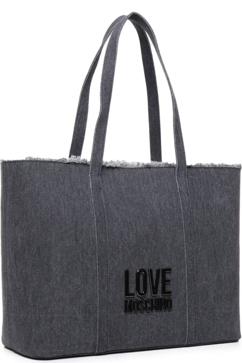 Fashion for Women Moschino Denim Icon Cotton Shopper Bag