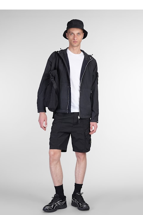 Stone Island Men Stone Island Shorts In Black Polyamide