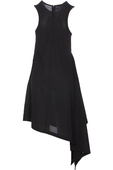 Y-3 Dresses for Women Y-3 Sleeveless Draped Asymmetric Dress