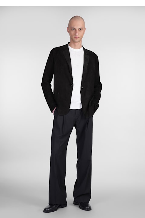 Salvatore Santoro Clothing for Men Salvatore Santoro Leather Jacket In Black Leather