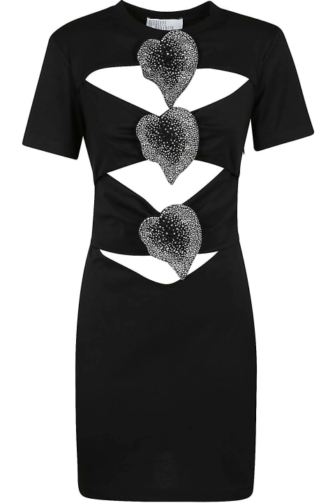 ウィメンズ Giuseppe di Morabitoのワンピース＆ドレス Giuseppe di Morabito Cut-out Detail Crystal Embellished T-shirt Dress