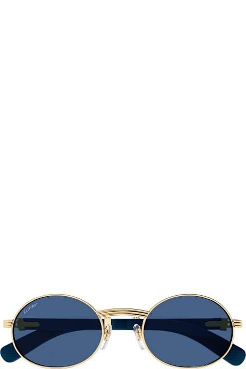 Premire De Cartier Ct0464s-008 - Blue / Silver Sunglasses
