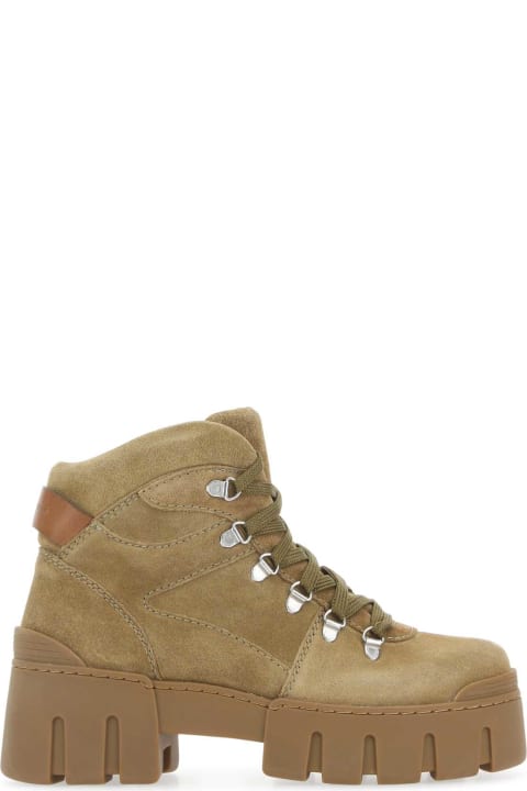 Fashion for Women Isabel Marant Beige Suede Mealie Ankle Boots