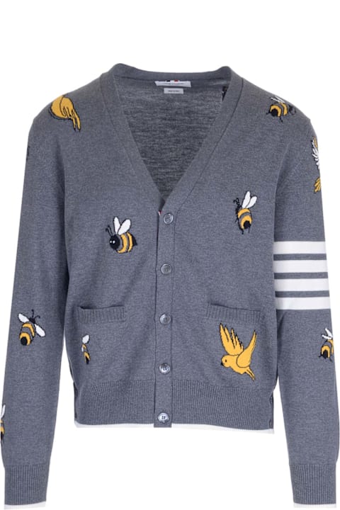 Homeware Thom Browne Cardigan With Birds And Bees