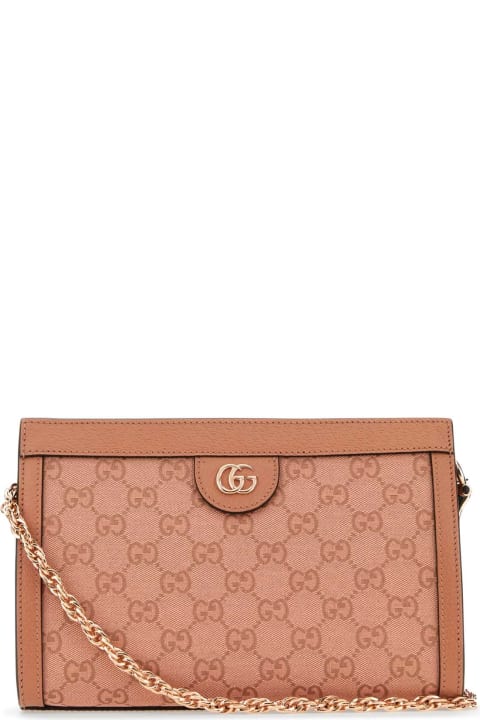 Gucci for Women Gucci Pink Gg Supreme Fabric And Leather Small Ophidia Shoulder Bag