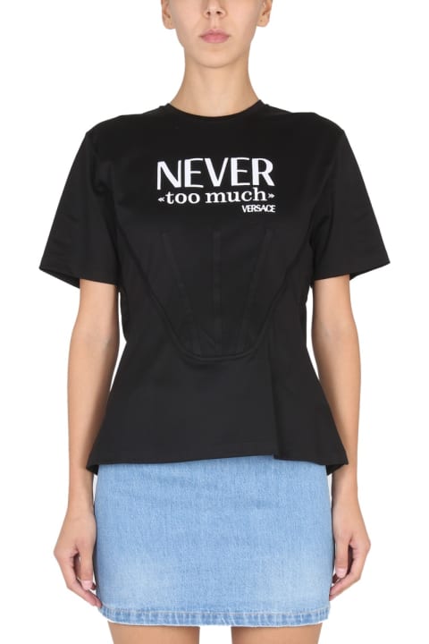 Versace Topwear for Women Versace "never Too Much" Corset T-shirt