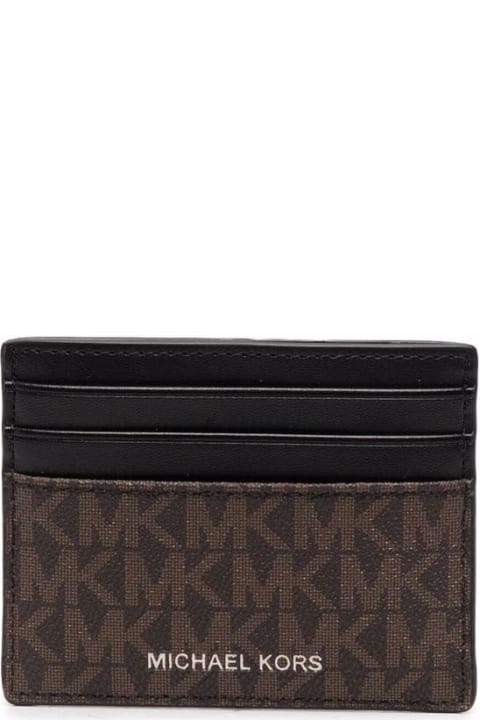 Wallets for Men Michael Kors Tall Card Holder With Greyson Logo