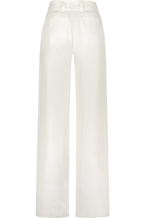 Pants & Shorts for Women Ferragamo Silk And Linen Trousers