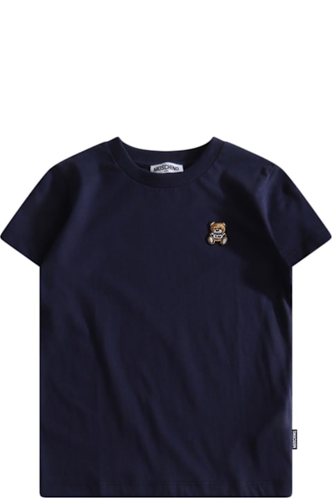 Fashion for Boys Moschino Teddy Bear Embroidered Crewneck T-shirt