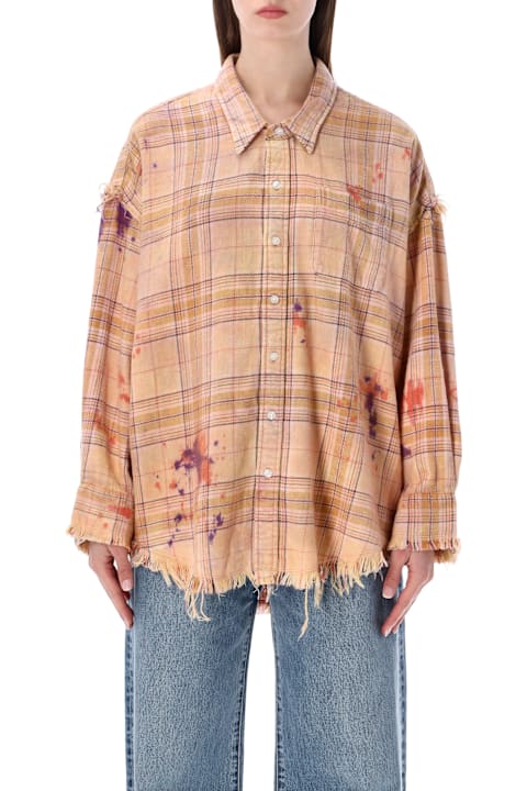 Homeware R13 R13 Shredded Seam Drop Neck Shirt