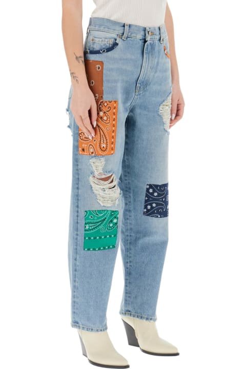 Alanui Jeans for Women Alanui California Patchwork Pants Denim