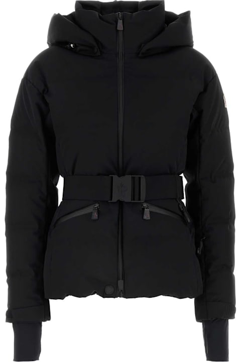 Coats & Jackets for Women Moncler Grenoble Black Stretch Nylon Tolima Down Jacket