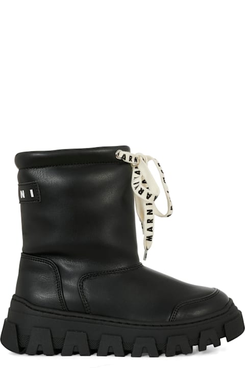 Homeware Marni Brown Ankle Boots For Girl With Logo