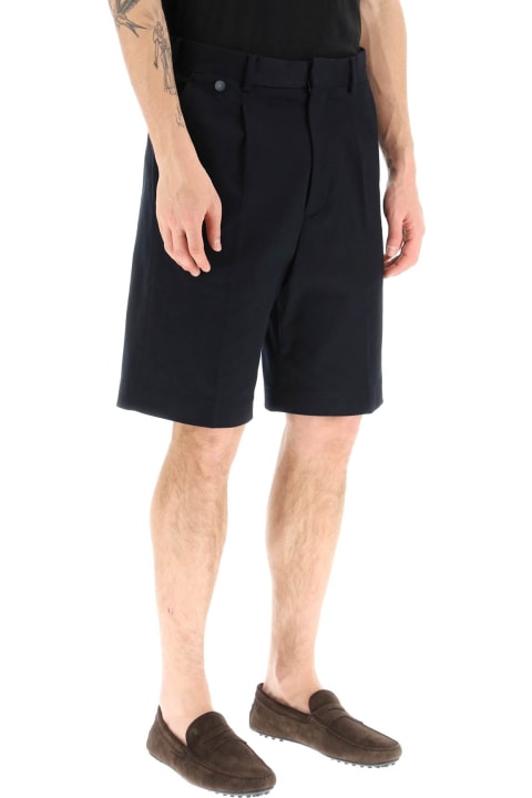 Single Pleat Cotton Shorts