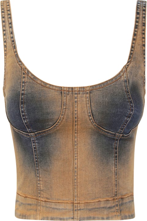 Stretch Denim Top With Special Wash