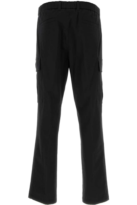 Moncler Pants for Men Moncler Black Stretch Cotton Cargo Pant