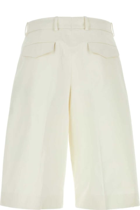 Fashion for Men Alexander McQueen White Twill Bermuda Shorts
