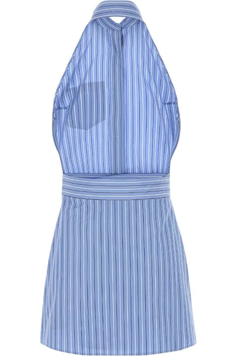 Prada for Women Prada Embroidered Poplin Mini Dress