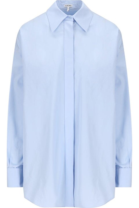 Loewe for Women Loewe Curved Hem Buttoned Shirt