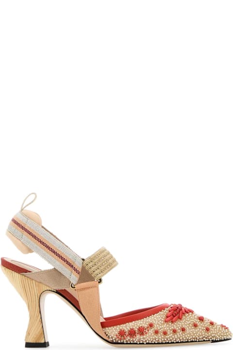 Shoes for Women Fendi Embellished Fabric Colibrã¬ Pumps