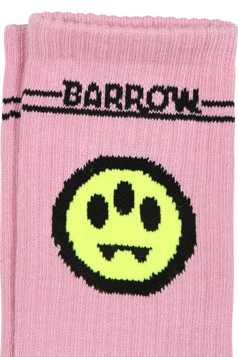 Barrow Underwear for Boys Barrow Pink Socks For Kids With Logo And Smiley