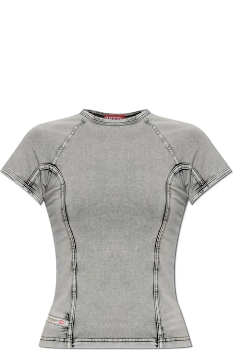 Diesel Topwear for Women Diesel T-lynne Denim-effect Top