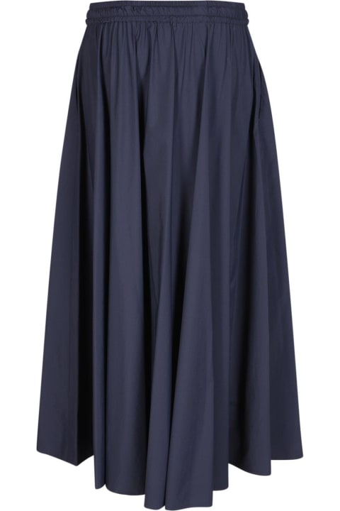 Herno Skirts for Women Herno Elastic Waist Drawstring Midi Skirt