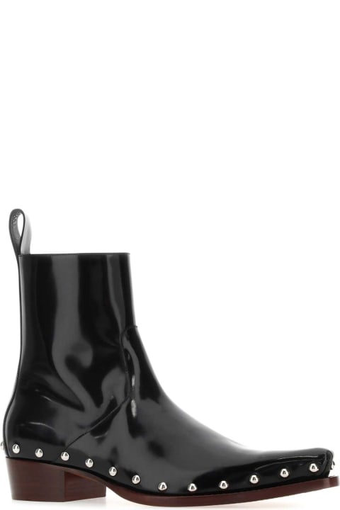 Bottega Veneta for Men Bottega Veneta Black Leather Ripley Ankle Boots